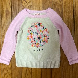 Toddler Cream and Pink Sweater